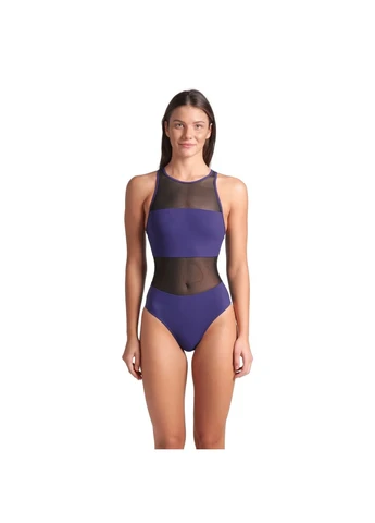 Синій літній купальник mesh panels swimsuit vent back blue 006658-900 Arena