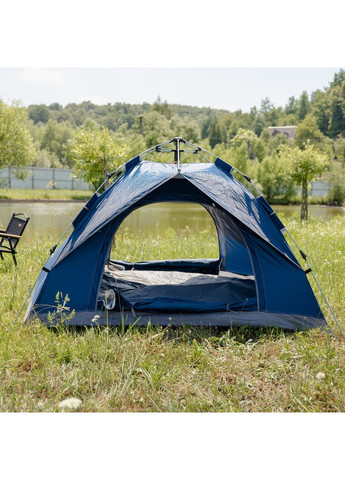 Палатка кемпинговая трехместная 190×190×140 (см) автоматическая LU-002 Синий LUGI (370439183)