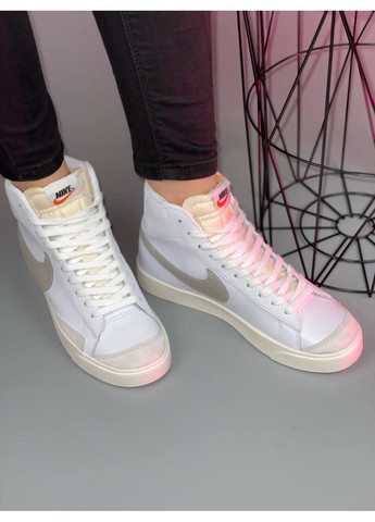 Бежеві Осінні кросівки чоловічі nike blazer vintage 77 white beige найк блейзер No Brand
