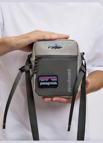 Водонепроницаемая сумка унисекс со съемным патчем в сером цвете. No Brand Мессенджер (322768043)