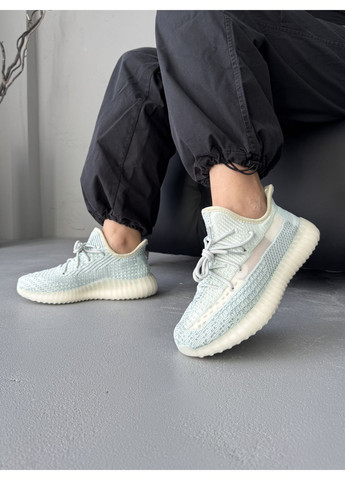 Кросівки жіночі і чоловічі Adidas Yeezy 350 V2, Cloud White | Адідас Ізі 350 білі No Brand білі демісезони (370709419)