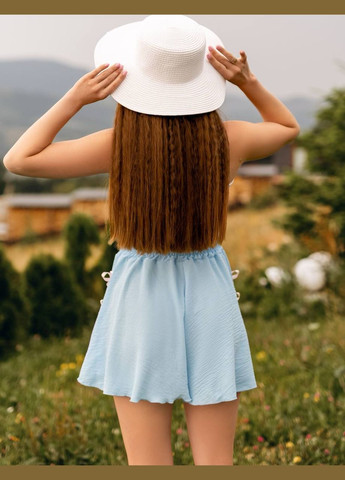 Жіночі шорти вільного крою з декоративними бантиками MonCher (345563920)