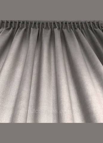 Комплект штори 2 шт 250х250 см мікровелюр Сірий, тюль бамбук 500 см Тепло-білий No Brand (337357922)