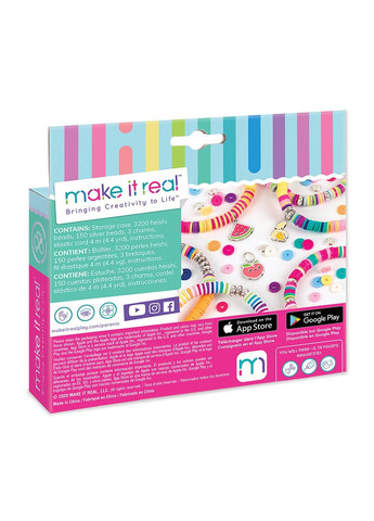 : Великий набір для створення браслетів з намистинами Хейші та футляром для зберігання 'Соковиті кольори' Make it Real (331296664)