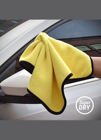 Мікрофібра (авторушник) автомобільна універсальна Extra Dry 800gsm 50х60см жовто-сірий (CW-5608) Colorway (294978830)