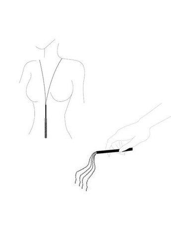 Ланцюжок батіг на шию MAGNIFIQUE Necklace Whip – Gold, прикраса для тіла Bijoux Indiscrets (298938342)