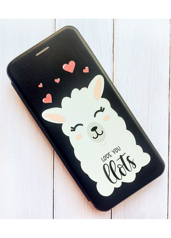 Чохол-книжка чорний з малюнком на Xiaomi Redmi 14C / Poco C75 Лама (принт 94) Creative (355403314)