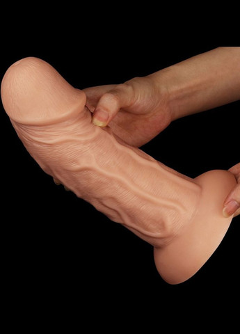 Фаллоимитатор гигант на присоске "9.5'' Realistic Curved Dildo" Lovetoy (301417067)