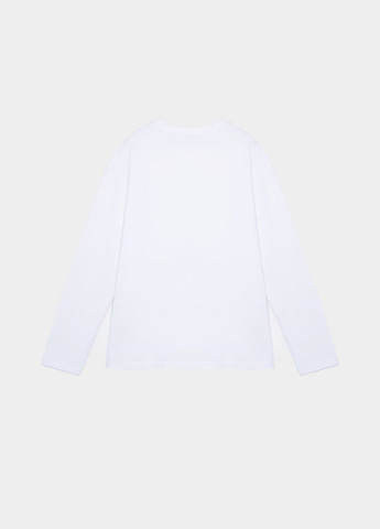 Лонгслів Ейсік базовий оверсайз однотонний білий спортивні, повсякденні, кежуали