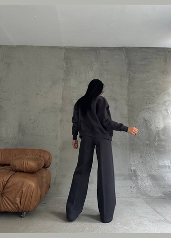 Женский теплый качественный спортивный костюм: кофта бомбер на молнии и брюки палаццо со стрелками с утеплением No Brand (316094551)