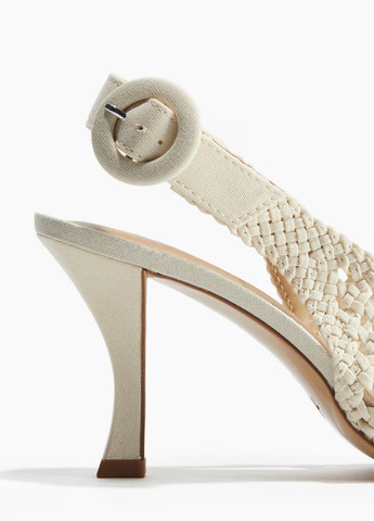 H&M Туфли молочный з текстиль, швеция — лето (322443062)