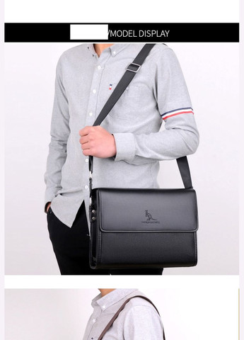 Мужская сумка черная через плечо Kangaroo (295376519)