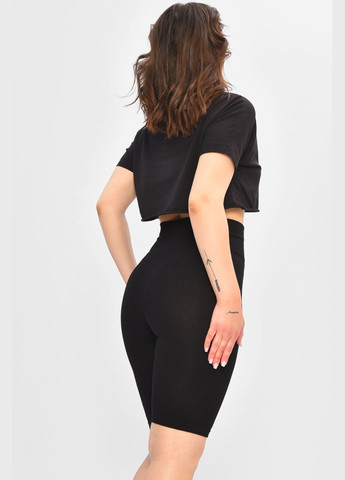 Велосипедки женские однотонные черного цвета Let's Shop (334100599)