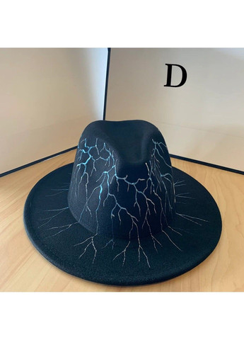 Капелюх Федора унісекс Graffiti Tiny Spark з стійкими полями чорний No Brand (303222012)