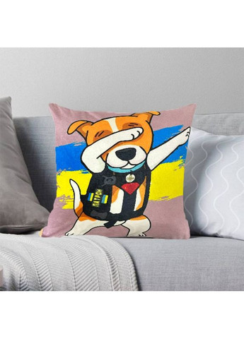 Подушка патриотическая 3D "Пес Патрон" 2716_E 12757 50х50 см сиреневая FlexDress (368783660)