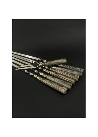 Набор шампуров в колчане Люкс ясень с вилкою 7 предметов 47330143 NB Art (346528246)