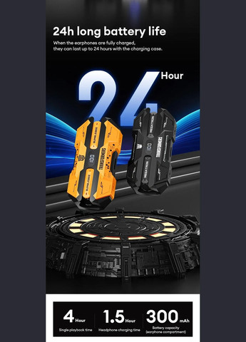 Беспроводные наушники Transformers TF-T51 BumbleBee, Yellow Hasbro (347607043)