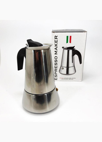 Кавоварка гейзерна UN-1902 на 6 чашок 270 мл, Гейзерна кавоварка для електроплити Unique (364664071)