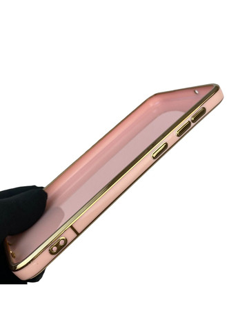 Чехол для Galaxy M23 5G SM-M236 с кольцом-подставкой с золотой окантовкой на самсунг м23 пудровый gs1 Samsung (366234055)