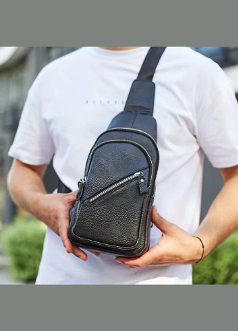Мужской слинг кожа, сумка через плечо 1816 Tiding Bag (298567580)