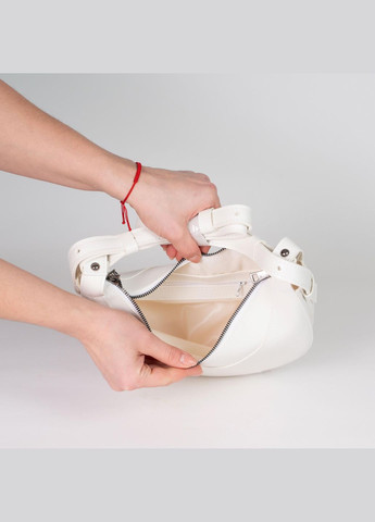 Сумка женская Кросс боди функциональная белая из экокожи NIUNIU (340239626)