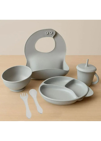 Набір дитячого посуду, 6 предметів / Набір дитячого силіконового посуду Grant (367073936)