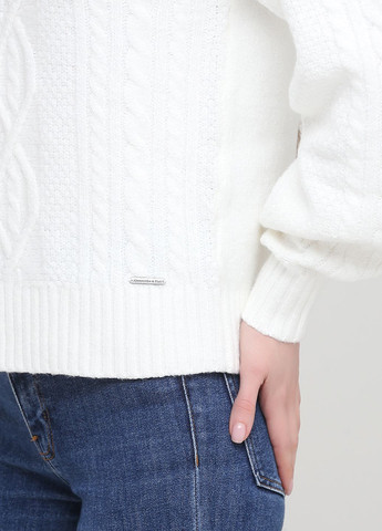 Білий демісезонний светр жіночий - светр af8057w Abercrombie & Fitch