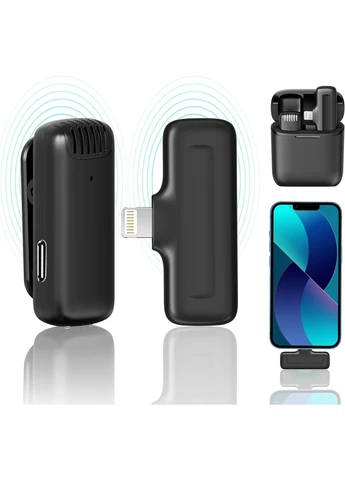 Бездротовий петличний Lightning мікрофон P31, петличка для iPhone / iPad з зарядним кейсом, до 20м Savetek (375460735)