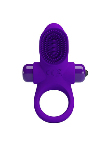 Виброкольцо со стимуляцией клитора ПАРТНЕР (фиолетовое) No Brand (284236350)