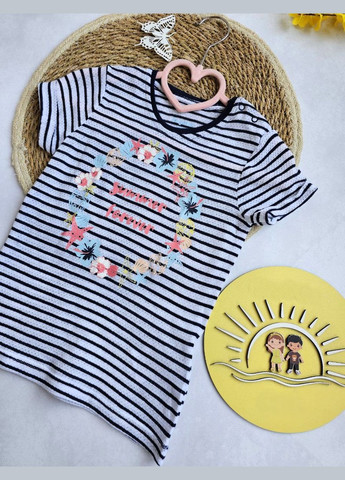 Синий летний детская футболка и шорты для девочки🌿хлопок органический 100% Lupilu Комплект