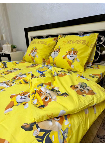 Постельное белье хлопковое Кремез Полуторное 150 x 220 Бязь Желтое 50 х 70 No Brand (352200411)