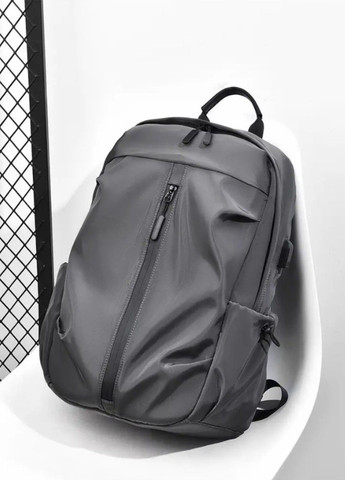 Сучасний міський чоловічий рюкзак Gray Vertical No Brand (292015532)