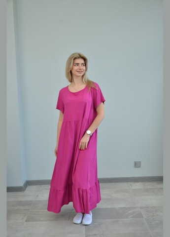 Розовое женское платье, короткий рукав, разные цвета (размеры:, l, xl) No Brand