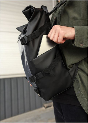 Рюкзак мужской из экокожи Hacking Черный Sambag (301871872)