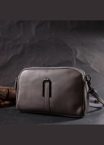 Сумка через плече жіноча на два відділення шкіряна 22278 Vintage (302008996)