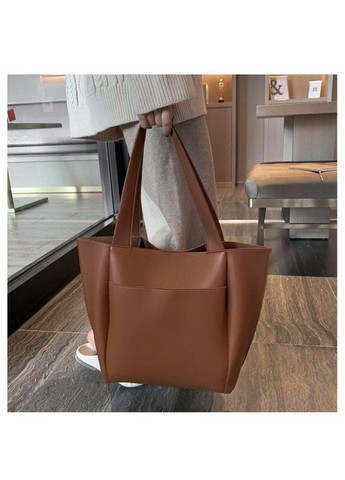 Качественная большая женская сумка, шопер из экокожи черного цвета No Brand (363262644)