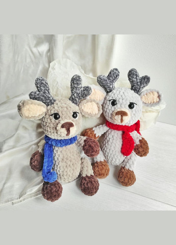 Набір для в'язання оленяти з червоним шарфом (світло бежевий) Hand Made (302317149)