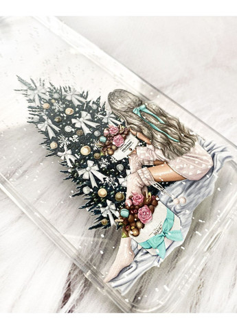 Чохол з потовщеними кутами на Xiaomi Redmi 14C / Poco C75 Дівчина біля ялинки (принт 139) Creative (362967501)