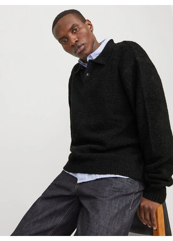 Чорний зимовий джемпер джемпер Jack & Jones Polo