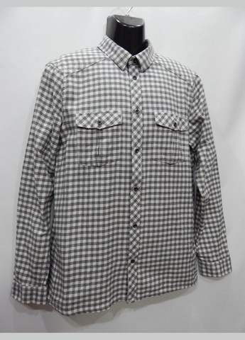 Серая классическая рубашка в клетку No Brand