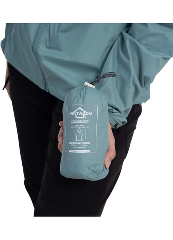 Комбинированная демисезонная куртка cloudburst packable women’s rain jacket mint Pentagon