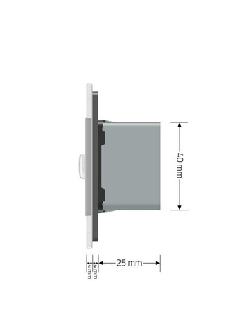 Датчик присутствия и движения с автоматическим и ручным управлением стекло (VL-C7FCU-2IP) Livolo (370970488)