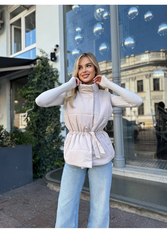 Осенняя жилетка женская на кнопках с кулиской (Замеры в описании) GD/GL Модний простір (366883305)