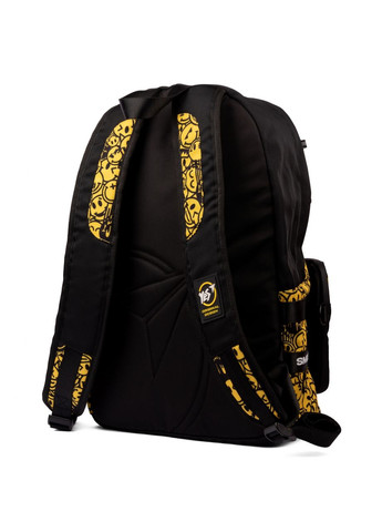 Шкільний рюкзак, одне відділення, дві знімні кишені, розмір: 44*31*14 см, чорножовтий Smiley World Yes (293510889)