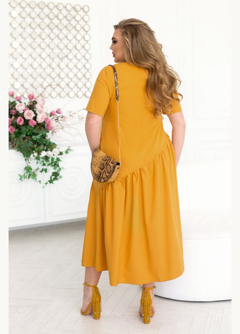 Жовтий повсякденний асиметрична сукня а-силует No Brand однотонна