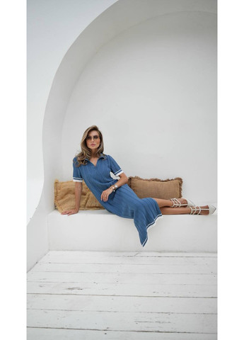 Индиго повседневный платье женское Україна однотонное