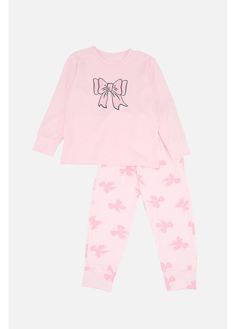 Светло-розовая всесезон пижама с штанами для девочки цвет светло-розовый цб-00285851 Yuki