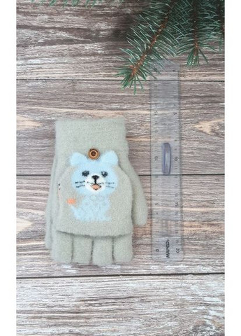 Стильні рукавиці-мітенки для дівчаток 5-10 років No Brand (356672127)