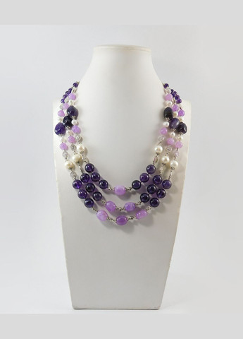 Ожерелье "Фиалковый шарм" Аметист, Жемчуг Fursa fashion (322444528)