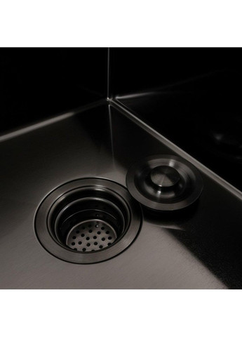 Кухонна мийка CM 58*48 L чорна PVD Handmade (круглий сифон 3,0/0,8) Valeso (365877827)